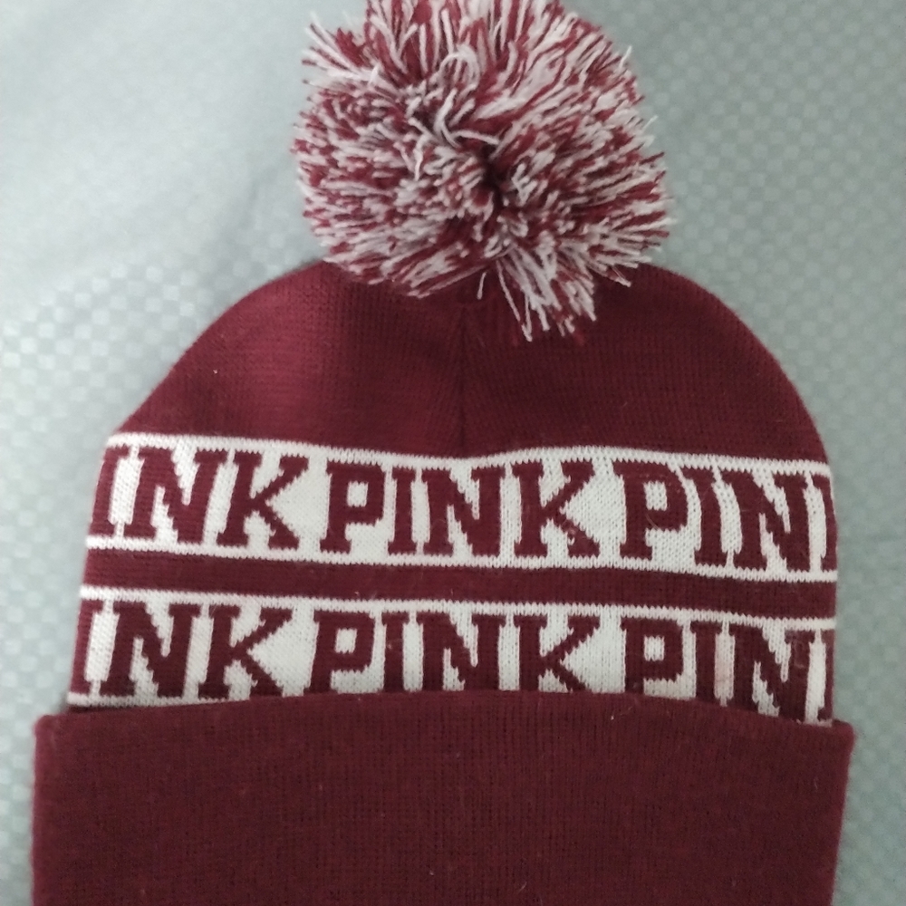 Victoria's secret pom pom beanie